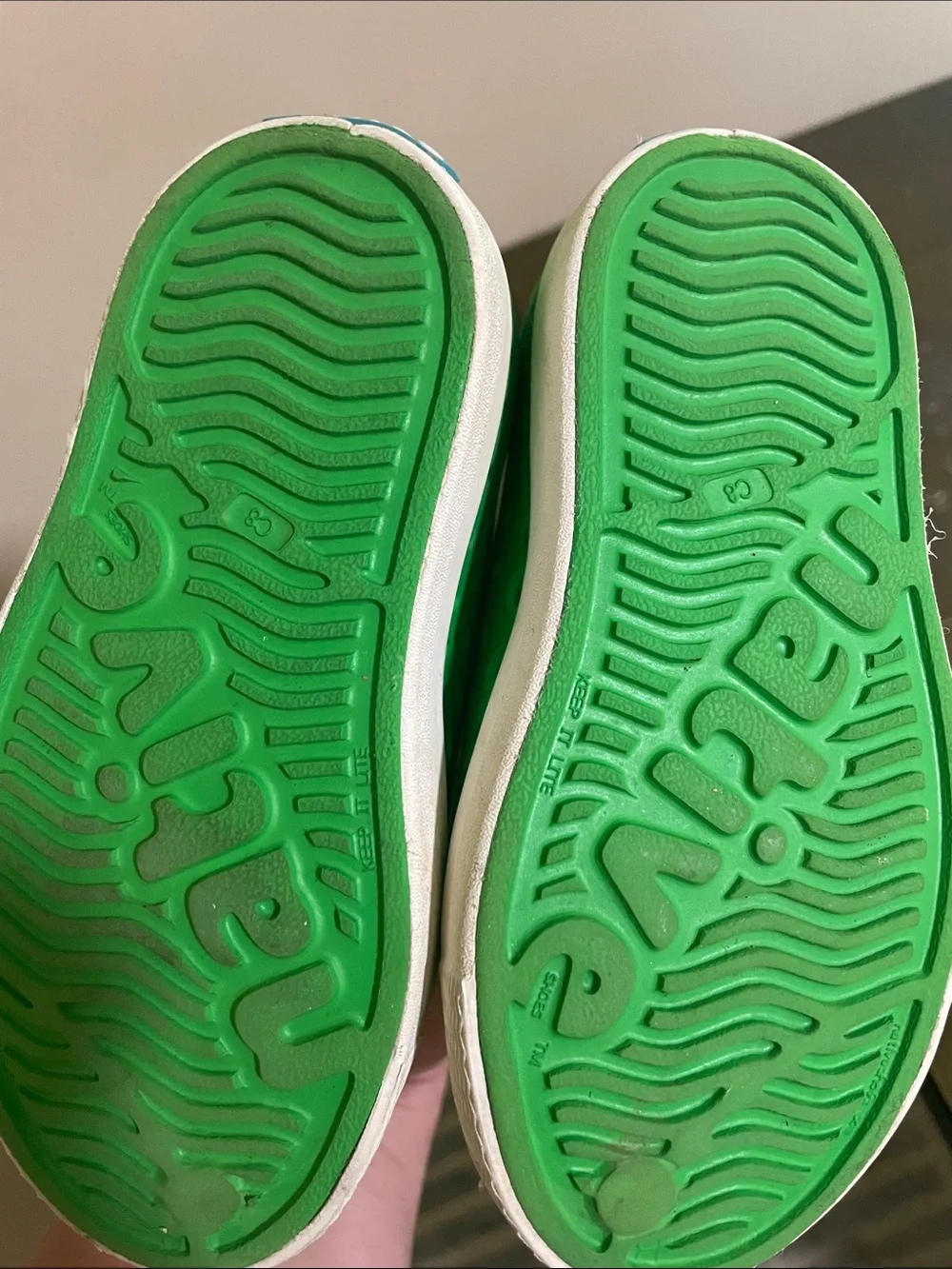 Native Kids Water Shoes in Bright Green
